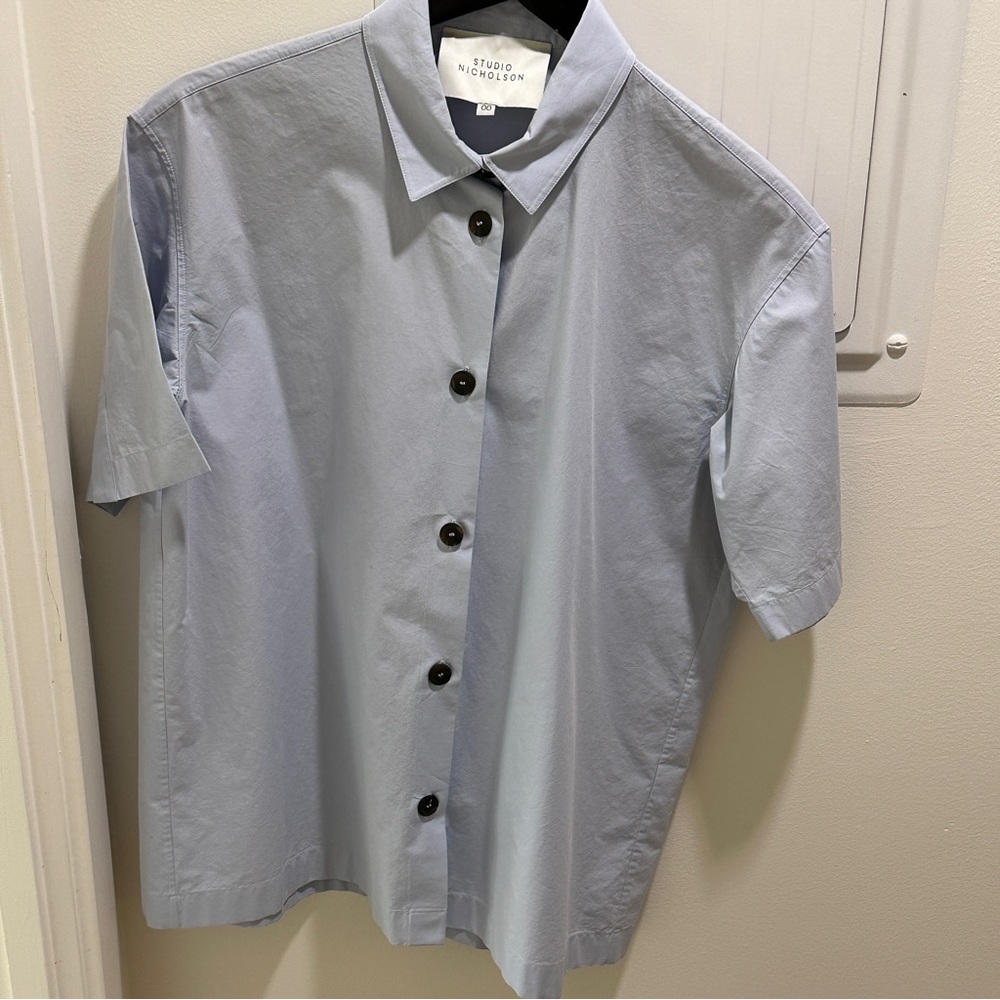 Studio Nicholson Piero Shirt in Cornflower